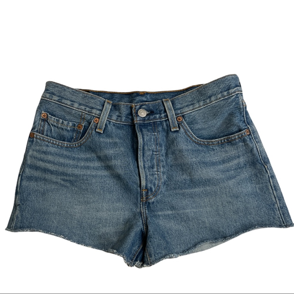Levi’s Button Fly High Rise Denim Shorts size 27. Womens - Picture 1 of 10